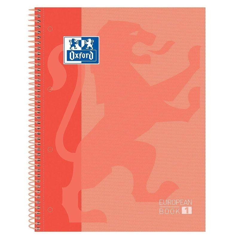 400119096 OXFORD CUADERNO CLASSIC EUROPEANBOOK 1 WRITE&ERASE 80H A4+ 5X5MM MICROPERFORADO T/EXTRADURA MELOCOTON