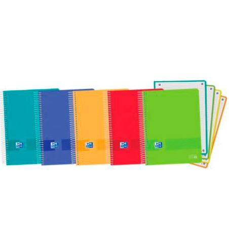 400149424 OXFORD CUADERNO LIVE&GO EUROPEANBOOK 4 MICROPERFORADO 120H A5+ 5X5 T/PLÁSTICO C/SURTIDOS VIVOS