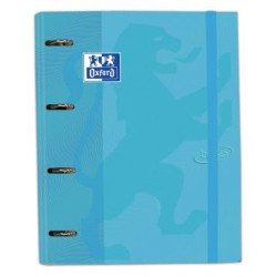 400127152 OXFORD CARPETA ANILLAS 4X35MM TOUCH EUROPEANBINDER C/RECAMBIO 100H A4+ 5X5 T/EXTRADURA AZUL PASTEL