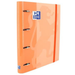 400132986 OXFORD CARPETA ANILLAS 4 X 35MM CLASSIC EUROPEANBINDER C/RECAMBIO 100H A4+ 5X5 TAPA EXTRADURA MELOCOTÓN