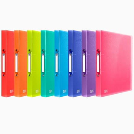 400147046 OXFORD CARPETA DE ANILLAS 2X30 URBAN PP A4 COLORES SURTIDOS TRANSLÚCIDOS