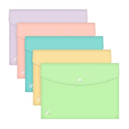 400187613 OXFORD SOBRES CON BROCHE URBAN A4 PLÁSTICO RÍGIDO C/SURTIDOS PASTEL