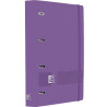 400195368 OXFORD EUROPEANBINDER LIVE&GO CARPETA ANILLAS 4X35 A4+ C/RECAMBIO 5X5 WRITE&ERASE POLYFOAM LILA