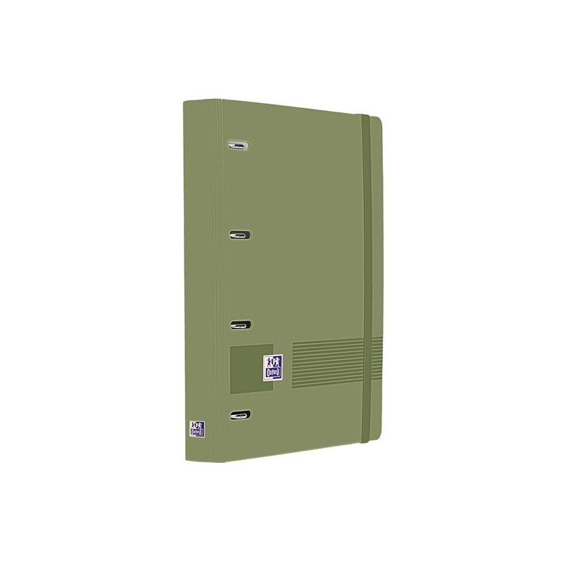 400195520 OXFORD EUROPEANBINDER LIVE&GO CARPETA ANILLAS 4X35 A4+ C/RECAMBIO 5X5 WRITE&ERASE POLYFOAM VERDE SAFARI
