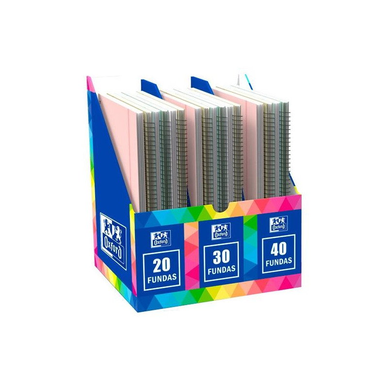 400199476 OXFORD CARPETA CON FUNDAS LIVE&GO ESPIRAL 30/40/50 EXPOSITOR 20 UD
