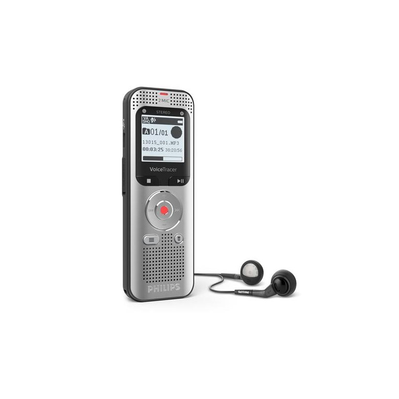 DVT-2050 PHILIPS GRABADORA DIGITAL 8GB Y CONEXION USB-A C/ ENTRADA MICRO SD INCLUYE AURICULARES