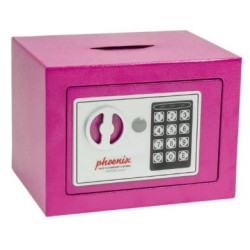 SS0721EP PHOENIX CAJA DE SEGURIDAD COMPACT HOME OFFICE 170X230X170MM 5L CERRADURA ELECTRÓNICA ROSA