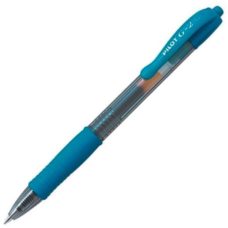 BL-G2-7-LB PILOT BOLÍGRAFO TINTA DE GEL AZUL  G-2 0.7 RETRÁCTIL AZUL TURQUESA