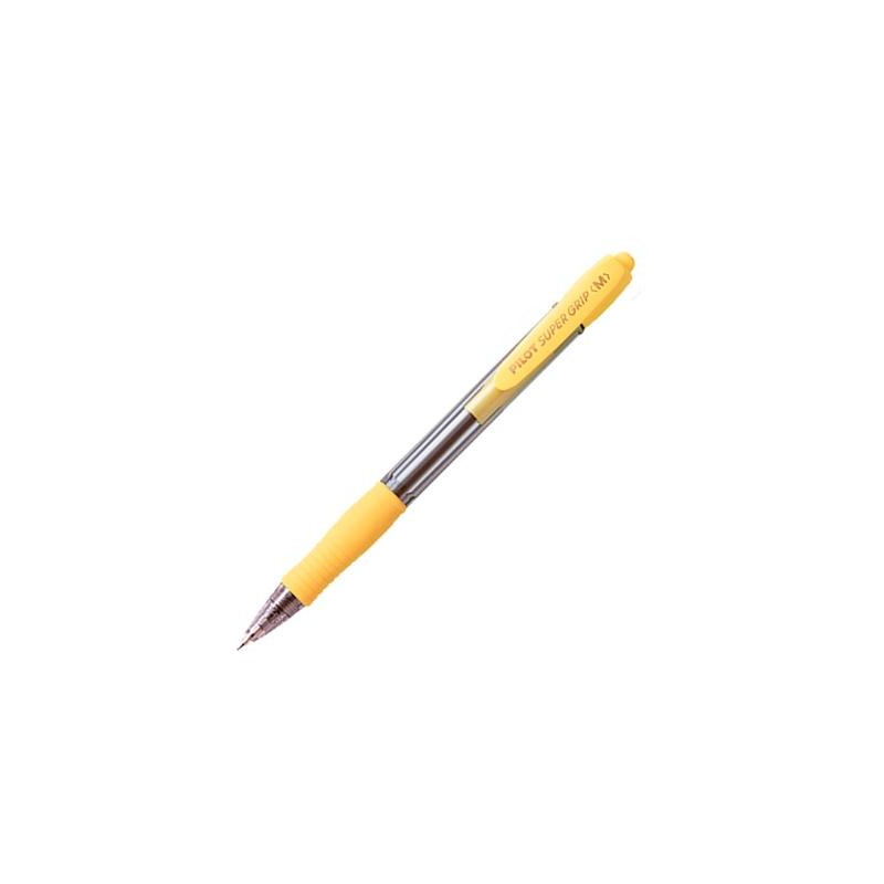 BPGP-10R-M-Y PILOT BOLÍGRAFO SUPERGRIP M AZUL CUERPO AMARILLO
