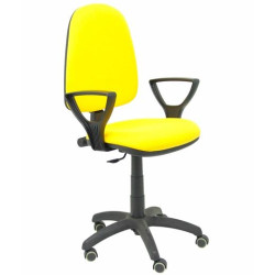 04CPBALI100BGOLFRP PIQUERAS Y CRESPO SILLA AYNA GIRATORIA C.PERMANENTE BRAZOS FIJOS RUEDAS DE PARQUÉ TEJIDO BALI AMARILLO