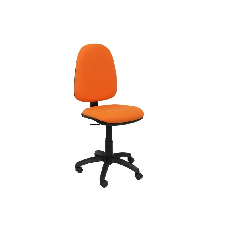 04CPBALI308 PIQUERAS Y CRESPO SILLA AYNA GIRATORIA C.PERMANENTE BRAZOS FIJOS TEJIDO BALI NARANJA CLARO