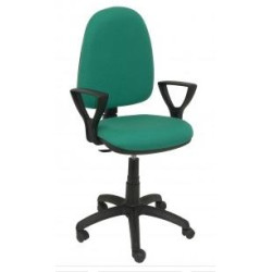 04CPBALI456BGOLF PIQUERAS Y CRESPO SILLA AYNA GIRATORIA C.PERMANENTE BRAZOS FIJOS TEJIDO BALI VERDE