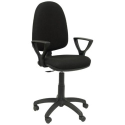 04CPBALI840BGOLFRF PIQUERAS Y CRESPO SILLA AYNA GIRATORIA BRAZOS FIJOS RUEDAS AUTOFRENANTES BALI NEGRO