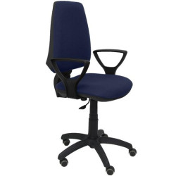 14CPBALI200BGOLFRP PIQUERAS Y CRESPO SILLA ELCHE GIRATORIA C.PERMANENTE BRAZOS FIJOS RUEDAS DE PARQUÉ TEJIDO BALI AZUL MARINO