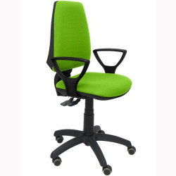 14SBALI22BGOLFRP PIQUERAS Y CRESPO SILLA ELCHE GIRATORIA ASINCRO BRAZOS FIJOS RUEDAS DE PARQUÉ TEJIDO BALI VERDE PISTACHO