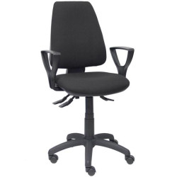 14SBALI840BGOLF PIQUERAS Y CRESPO SILLA ELCHE GIRATORIA ASINCRO BRAZOS FIJOS TEJIDO BALI NEGRO