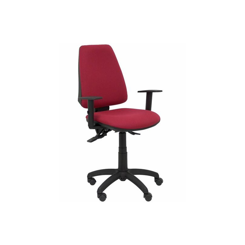 14SBALI933B10 PIQUERAS Y CRESPO SILLA ELCHE GIRATORIA ASINCRO BRAZOS REGULABLES TEJIDO BALI GRANATE