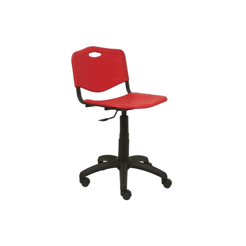 26GI350RN PIQUERAS Y CRESPO SILLA GIRATORIA ROBLEDO ASIENTO Y RESPALDO DE PLASTICO DE COLOR ROJO