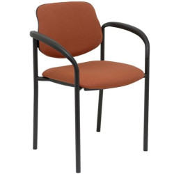 27NBALI363CB PIQUERAS Y CRESPO SILLA FIJA STYL B/FIJOS CHASIS NEGRO TEJIDO BALI MARRÓN