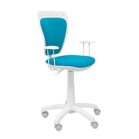 34BCLMICRO31 PIQUERAS Y CRESPO SILLA JUVENIL MINISTYLE BLANCA MICRO AZUL