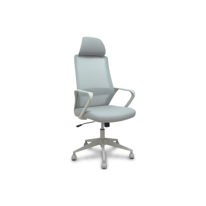 534BGY00053PGRN PIQUERAS Y CRESPO SILLA PRO534 GRIS RESPALDO MALLA GRIS ASIENTO TELA GRIS BASE PIRAMIDAL GRIS RUEDAS NAILON