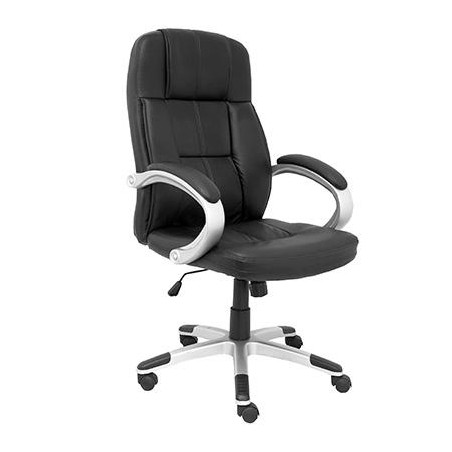 96DBNE PIQUERAS Y CRESPO SILLÓN DE DIRECCIÓN TOBARRA GIRATORIO BRAZOS FIJOS REGULABLE BASCULANTE NEGRO