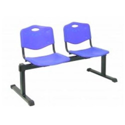 B2PIAZ PIQUERAS Y CRESPO BANCADA ISO 2 PLAZAS ASIENTO Y RESPALDO PVC AZUL