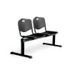 B2PINE PIQUERAS Y CRESPO BANCADA ISO 2 PLAZAS ASIENTO Y RESPALDO PVC NEGRO