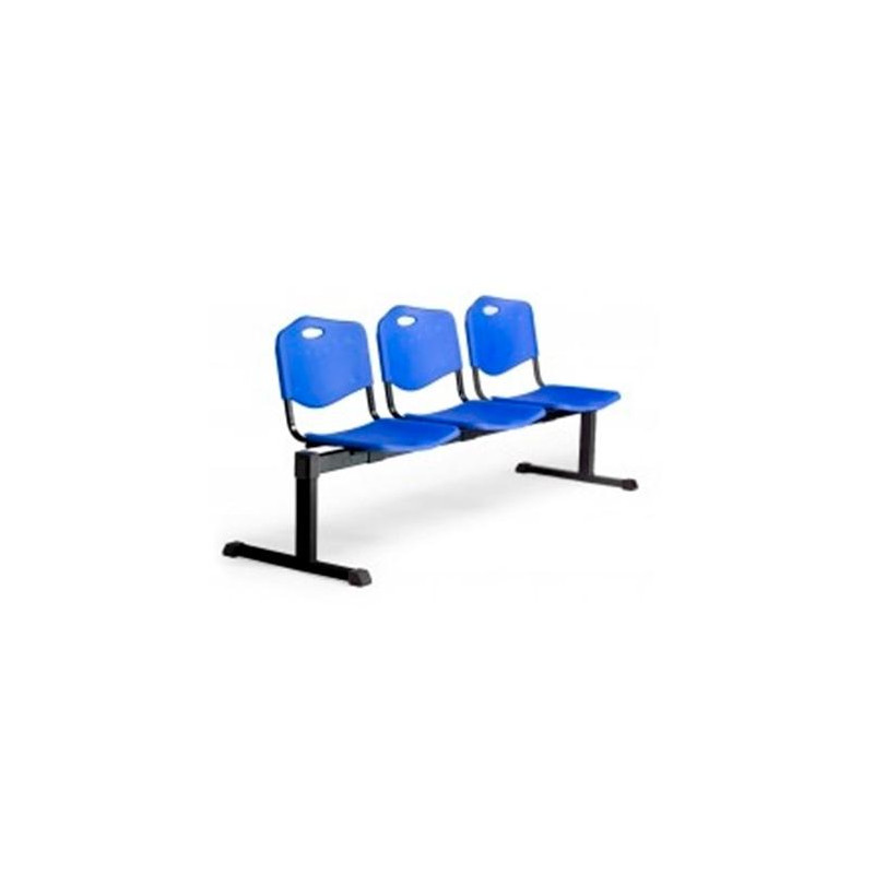 B3PIAZ PIQUERAS Y CRESPO BANCADA ISO 3 PLAZAS ASIENTO Y RESPALDO PVC AZUL