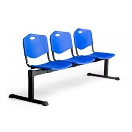 B3PIAZ PIQUERAS Y CRESPO BANCADA ISO 3 PLAZAS ASIENTO Y RESPALDO PVC AZUL