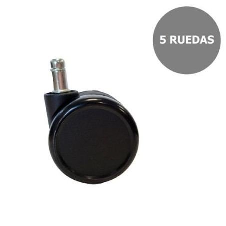 KIT1R65N PIQUERAS Y CRESPO KIT 5 RUEDAS NAILON Ø65MM PARA SILLA PERNO 11MM NEGRO