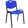 PACK226PTNI229 PIQUERAS Y CRESPO PACK DE 2 SILLAS FIJAS APILABLES ISO ASIENTO Y RESPALDO PVC AZUL