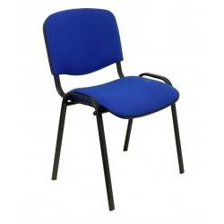 PACK426ARAN229 PIQUERAS Y CRESPO PACK DE 4 SILLAS FIJAS APILABLES ISO TAPIZADA ARAN AZUL