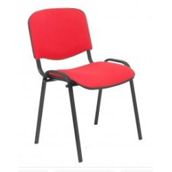 PACK426ARAN350 PIQUERAS Y CRESPO PACK DE 4 SILLAS FIJAS APILABLES ISO TAPIZADA ARAN ROJO