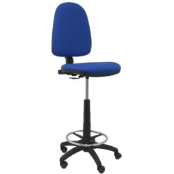 T04CPBALI229 PIQUERAS Y CRESPO TABURETE AYNA S/BRAZOS REGULABLE EN ALTURA Y ARO REPOSAPIÉS TAPIZADOS EN TEJIDO BALI AZUL