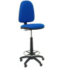T04CPBALI229RP PIQUERAS Y CRESPO TABURETE AYNA S/BRAZOS REGULABLE EN ALTURA Y ARO REPOSAPIÉS RUEDAS DE PARQUÉ TAPIZADO BALI AZUL