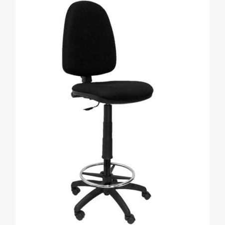 T04CPBALI840 PIQUERAS Y CRESPO TABURETE AYNA S/BRAZOS REGULABLE EN ALTURA Y ARO REPOSAPIÉS TAPIZADO BALI NEGRO