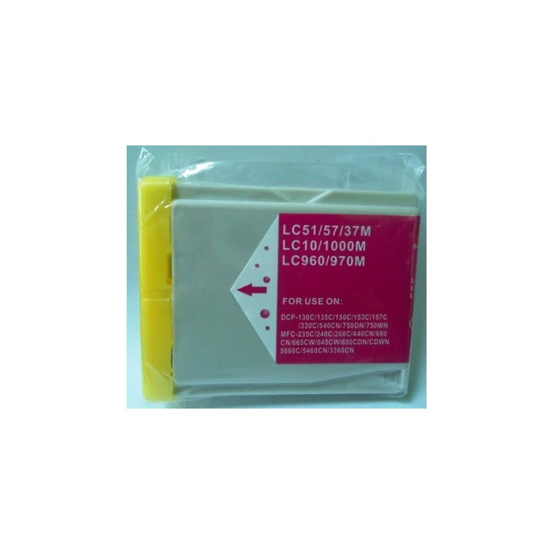 Compatible Brother LC 1000/LC970/LC960  Magenta Cartucho de Tinta