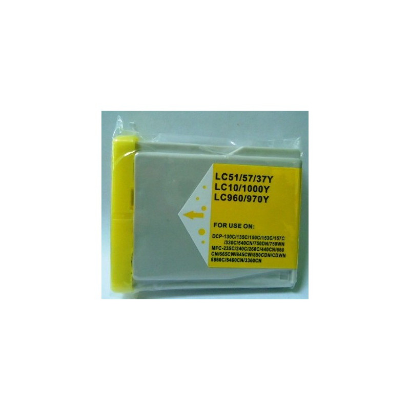 Compatible Brother LC 1000/LC970/LC960  Yellow Cartucho de Tinta