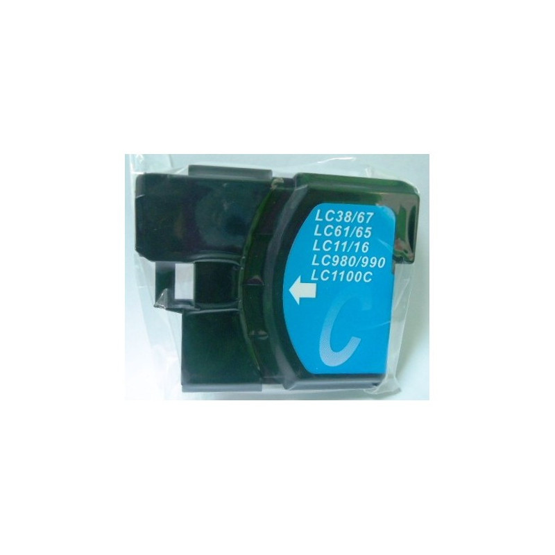 Compatible Brother LC 1100/LC985/LC980 Cyan Cartucho de tinta