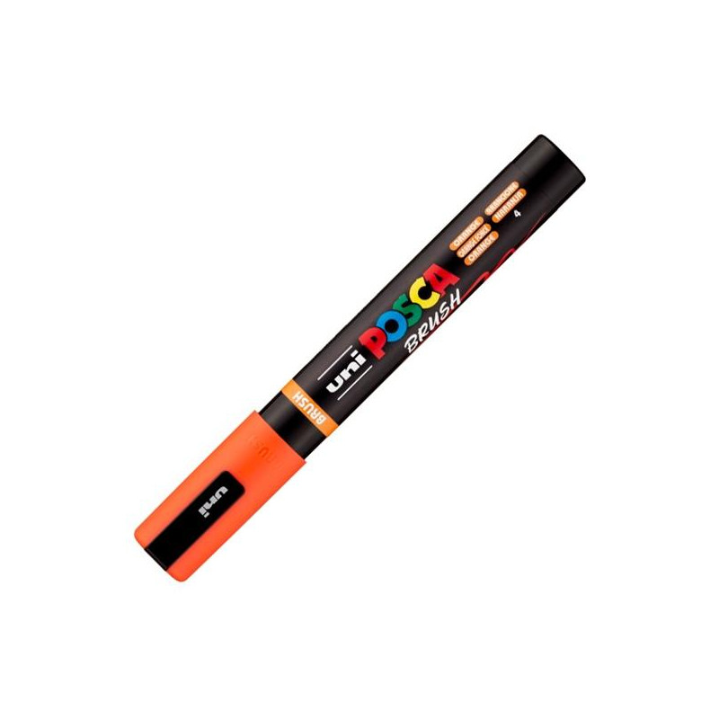 311753000 POSCA MARCADOR PC-5BR BRUSH PUNTA M SEMIFLEXIBLE NARANJA