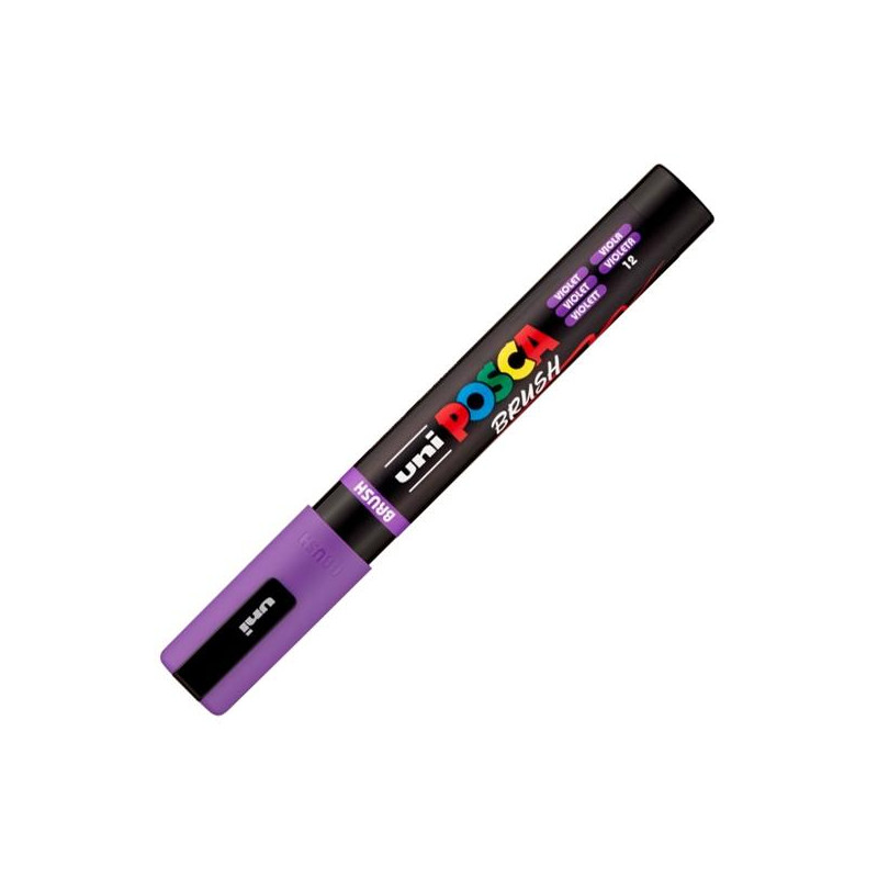 311803000 POSCA MARCADOR PC-5BR BRUSH PUNTA M SEMIFLEXIBLE VIOLETA