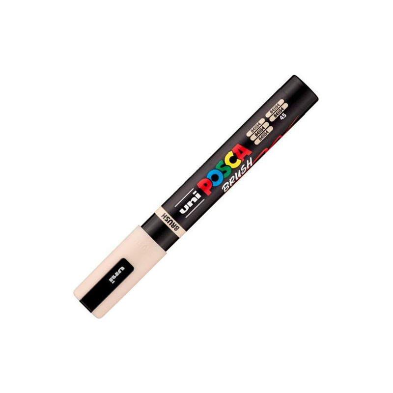 311894000 POSCA MARCADOR PC-5BR BRUSH PUNTA M SEMIFLEXIBLE BEIGE