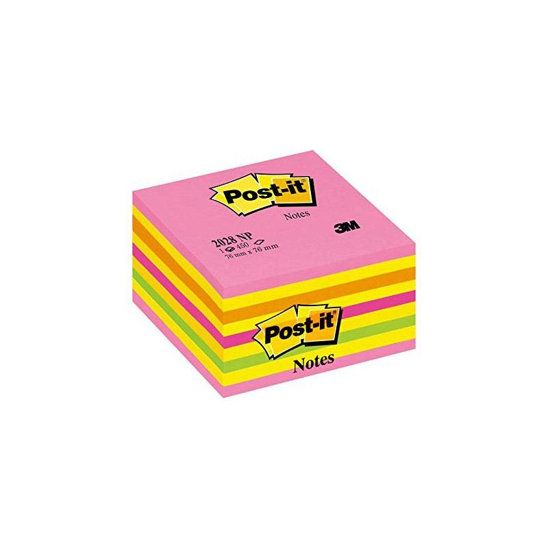 7100200378 POST-IT CUBO DE NOTAS 450H 76X76 TONOS PASTEL MULTICOLOR