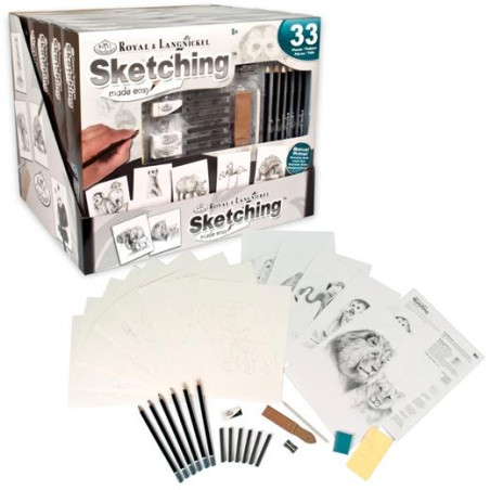 AME-110 ROYAL LANGNICKEL JUEGO DE ARTE PARA SKETCHING ADVENTURE MADE EASY CAJA DE 9 DIBUJOS