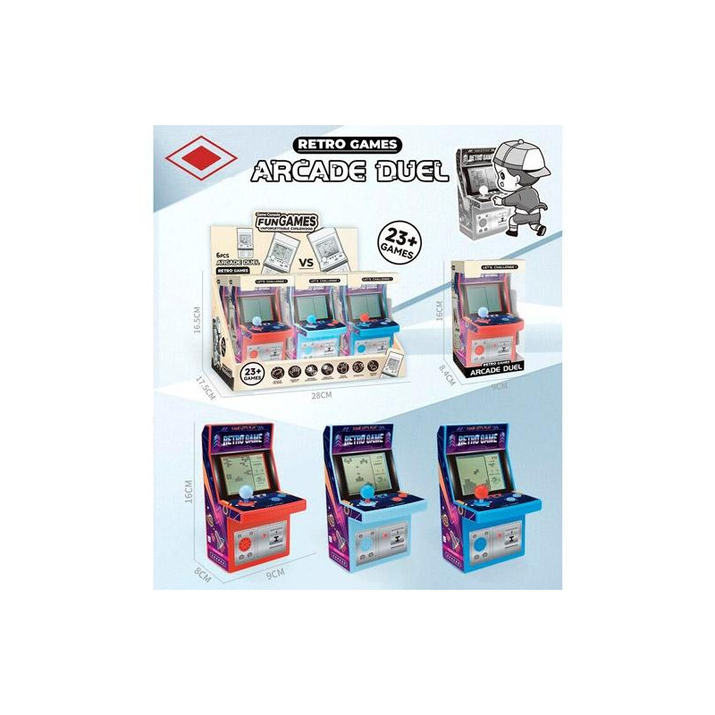 ECI-2172 ROYMART MAQUINAS MARCIANITOS 23 JUEGOS CLÁSICA EXPOSITOR 6 UD