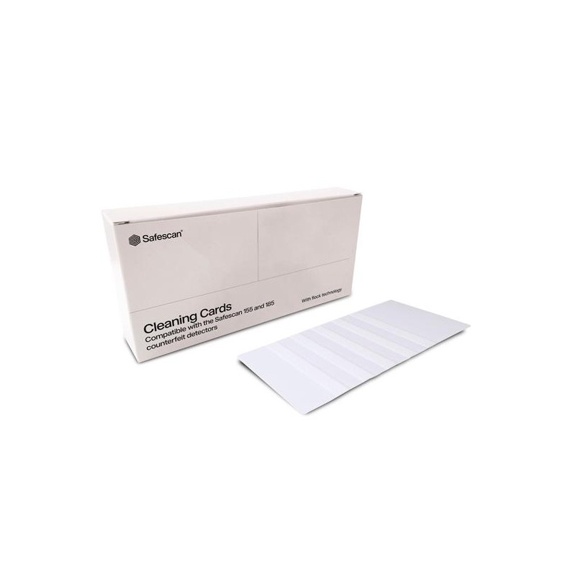 137-0745 SAFESCAN TARJETAS DE LIMPIEZA PARA DETECTORES AUTOMATICOS DE BILLETES CAJA 10 UD