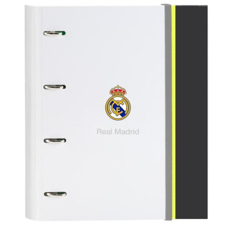 512554666 SAFTA CARPETA ANILLAS 4X35MM C/RECAMBIO A4 100H 80GR TAPA DURA REAL MADRID EQUIP. 25/26