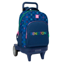 612550218 SAFTA MOCHILA GDE. C/RUEDAS COMPACT EVOL. EXT. BENETTON "DAMERO"