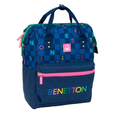 612550838 SAFTA MOCHILA CON ASAS PARA PORTATIL 13" BENETTON "DAMERO"